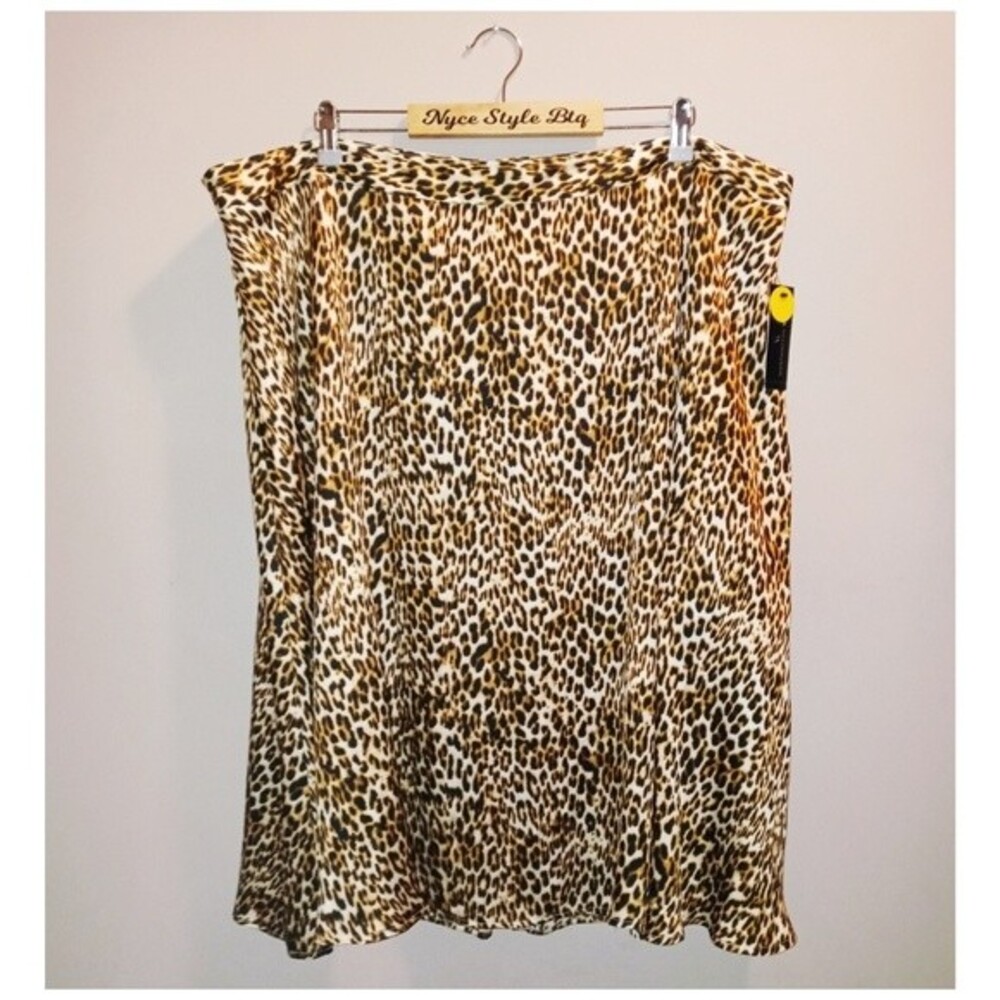 Worthington Cheetah Skirt 22W NWT - Picture 2 of 5